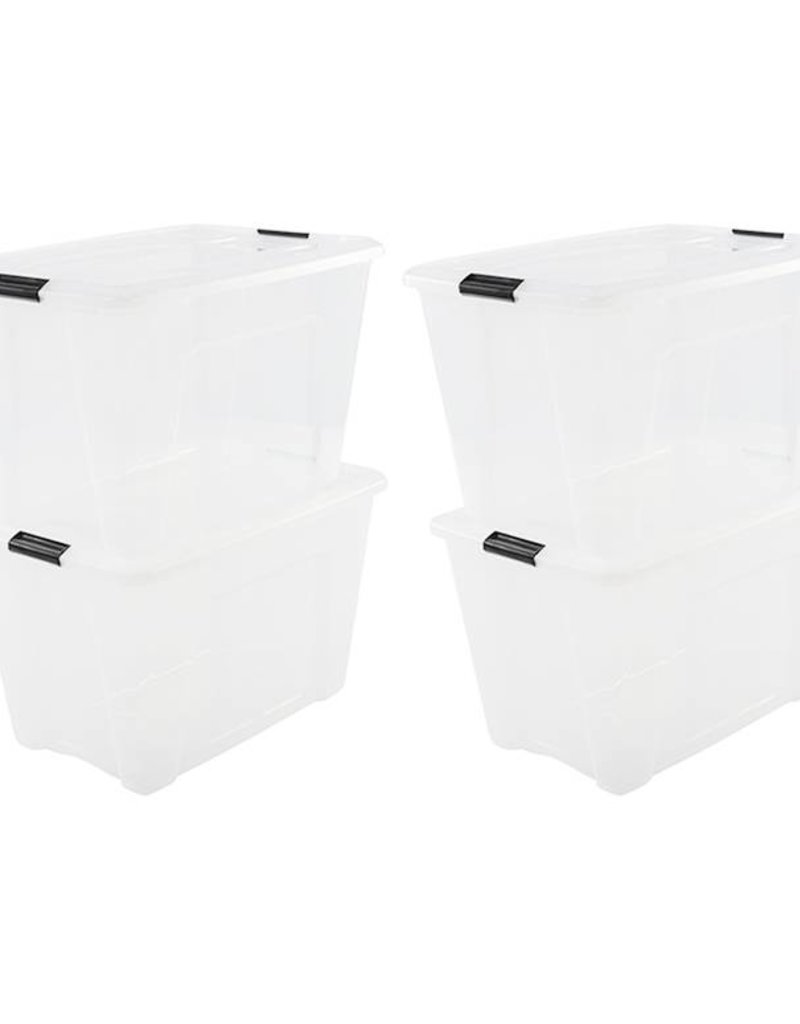 IRIS New Top Box - 60 liter - set van 4 - Transparant