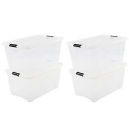 IRIS New Top Box - 45L - set of 4 - Transparent