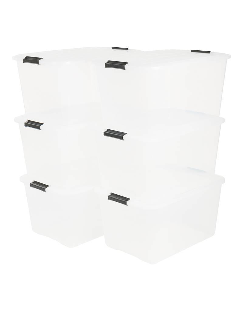 IRIS Top Box - 45 liter - set van 6 - TB-45 - Transparant
