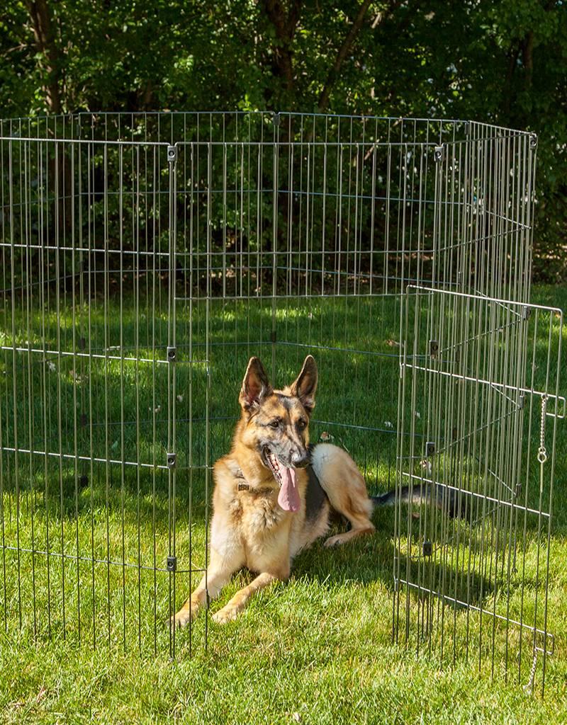 IRIS Wire Pet Circle 48 inch Silver