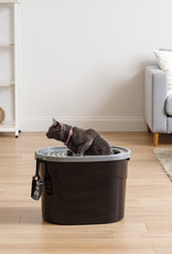 IRIS Cat Litter Box - Top Entrance - TECL-20 - Black