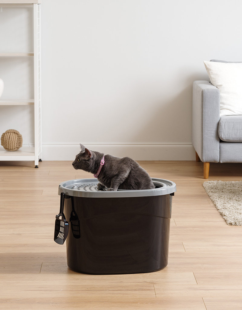 IRIS Kattenbak - Bovenste Ingang - TECL-20 - Black