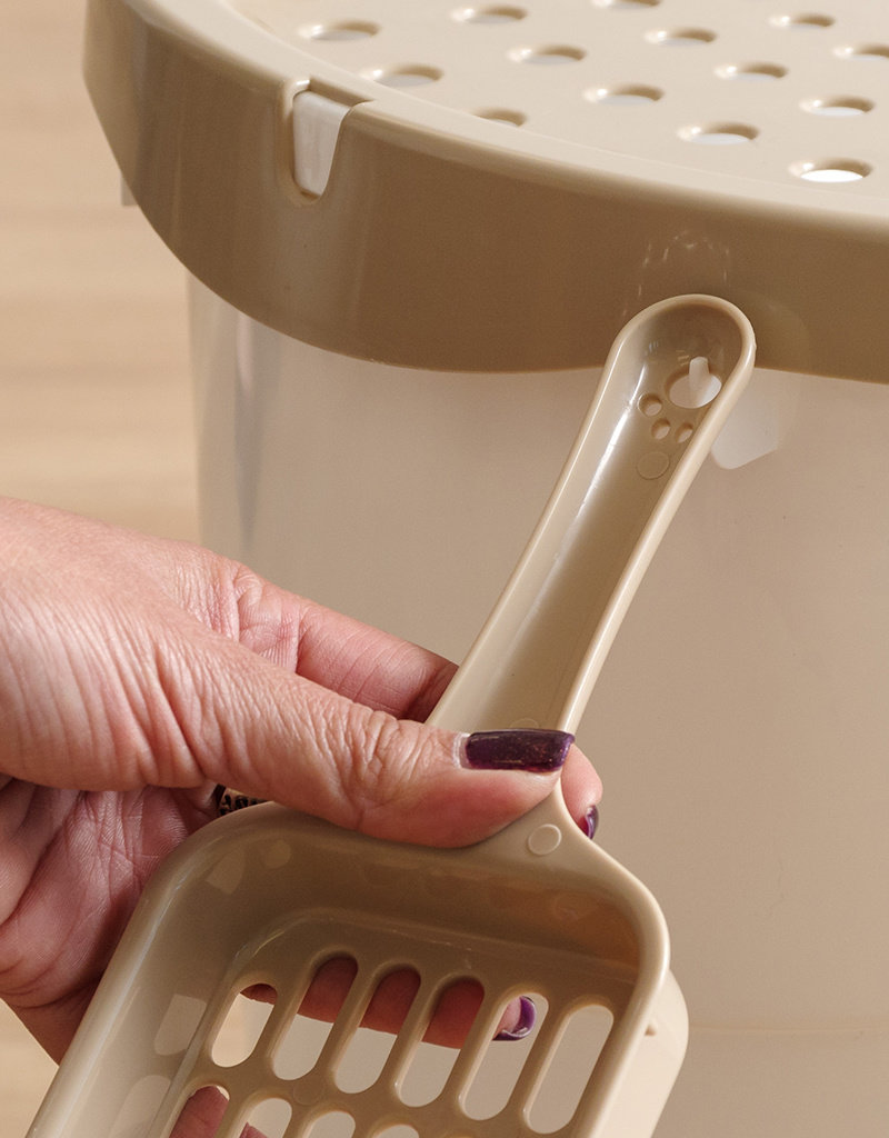 IRIS Cat Litter Box - Top Entrance - TECL-20 - White