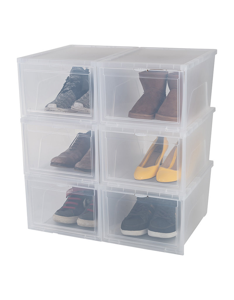 IRIS Foldable Shoe Box - set van 6