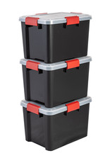 IRIS Air Tight Box - 20 liters - set of 3 - AT-SD - Black