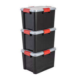 IRIS Air Tight Box - 20 liters - set of 3 - AT-SD - Black