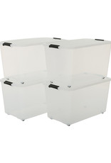 IRIS Rollerbox - 70 liter - set van 4 - TBR-70 - Transparant