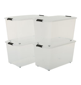 IRIS Rollerbox - 70 liter - set van 4 - TBR-70 - Transparant