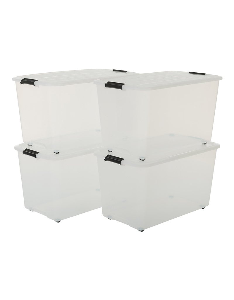 IRIS Rollerbox - 70 liter - set van 4 - TBR-70 - Transparant