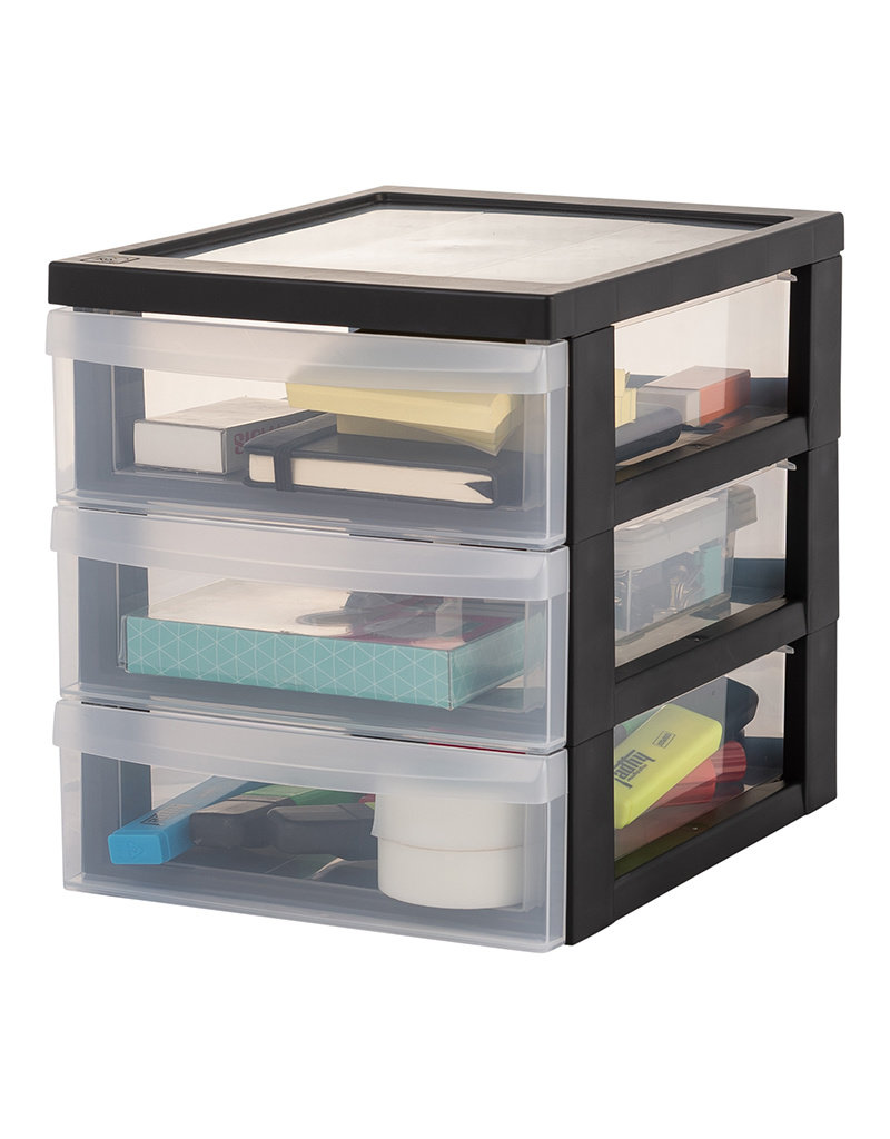 IRIS Design Chest A5 - 3 drawers x2 - DC-A5 - Black