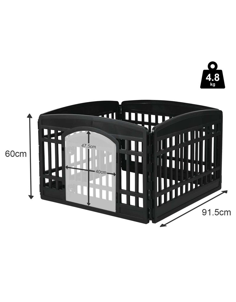 IRIS Pet Circle - 4 panelen 60cm - CI-604 - Black