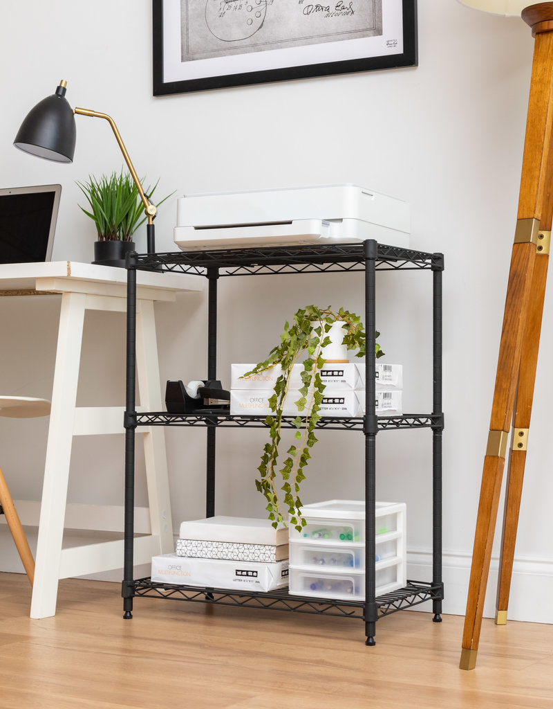 IRIS Metal Rack 600 3-Tier Black MR-NS3-B