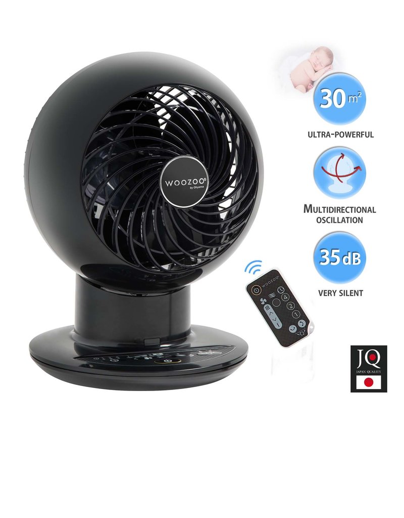 IRIS Woozoo Ventilator Globe ⌀16 cm  Zwart