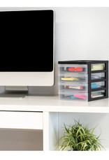 IRIS Design Chest A5 - 4 drawers x2 - DC-A5 - Black