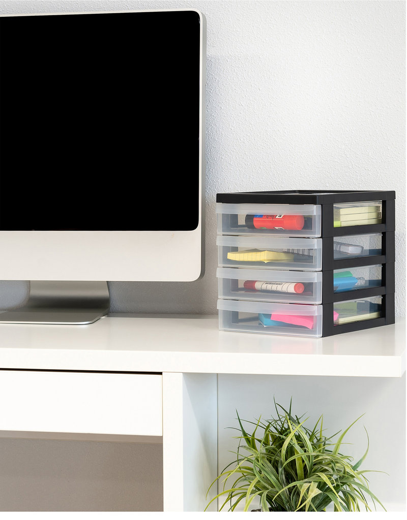 IRIS Design Chest A5 - 4 drawers x2 - DC-A5 - Black