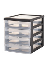 IRIS Design Chest A5 - 4 drawers x2 - DC-A5 - Black