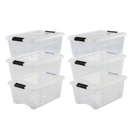 IRIS New Top Box - 15 liters - set of 6 - NTB-15 - Transparent
