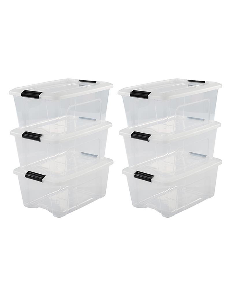 IRIS New Top Box - 15 liter - set van 6 - NTB-15 - Transparant