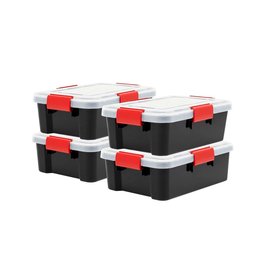 IRIS Air Tight Box - 10 liters - set of 4 - AT-S - Black