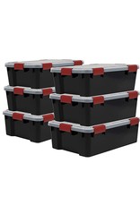 IRIS Air Tight Box - 30 liter - set van 6 - AT-LS - Black
