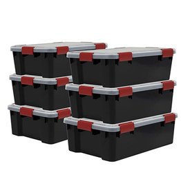 IRIS Air Tight Box - 30 liter - set van 6 - AT-LS - Black