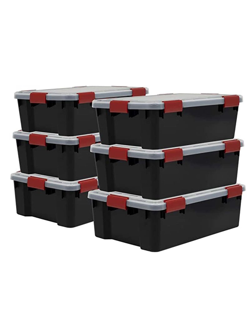 IRIS Air Tight Box - 30 liter - set van 6 - AT-LS - Black