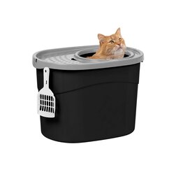 IRIS Kattenbak - Bovenste Ingang - TECL-20 - Black