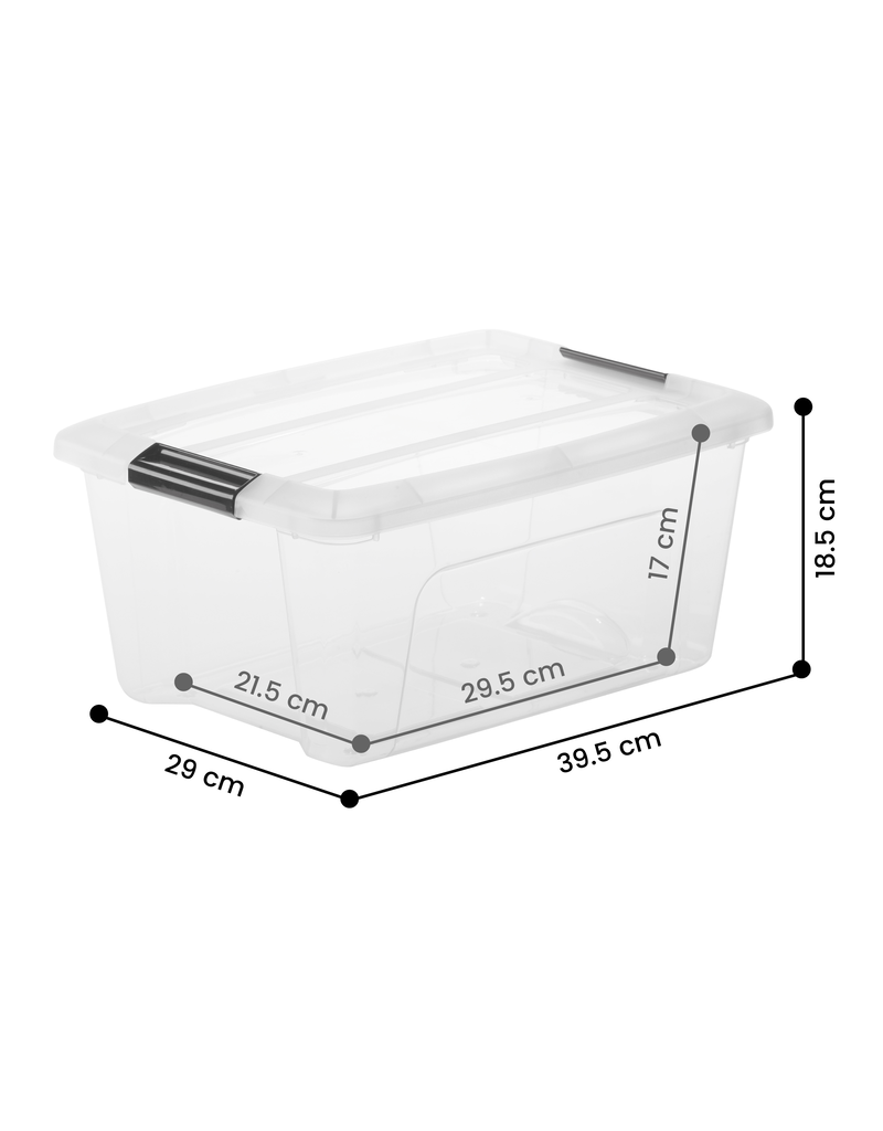 IRIS New Top Box - 15 liters - set of 4 - NTB-15 - Transparent