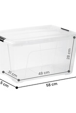IRIS New Top Box - 45 liters - set of 6 - NTB-45 - Transparent