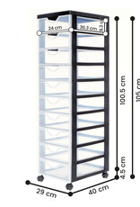 IRIS Easygrip Chest - 10 drawers - DDDC-010 - Black