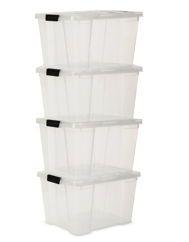 IRIS Handy Box- 30  liter - set van 4- HB-30 - Transparant