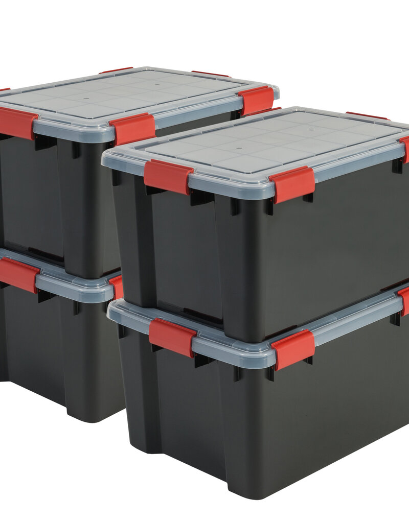 IRIS Air Tight Box - 50 liters - set of 4 - AT-L - Black