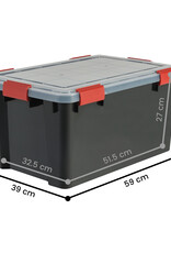 IRIS Air Tight Box - 50 liter - set van 4 - AT-L - Black