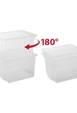 IRIS New Useful Storage Box - 30 liters - set of 6 - USB-M - Transparent