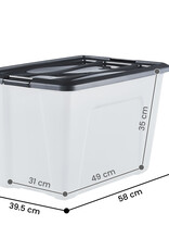 IRIS New Top Box - 60 liter - set van 4 - NTB-60 - Transparant