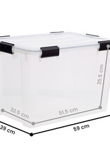 IRIS New Air Tight Box - 70 liter  - set van 3 - DDAT-LD - Transparant
