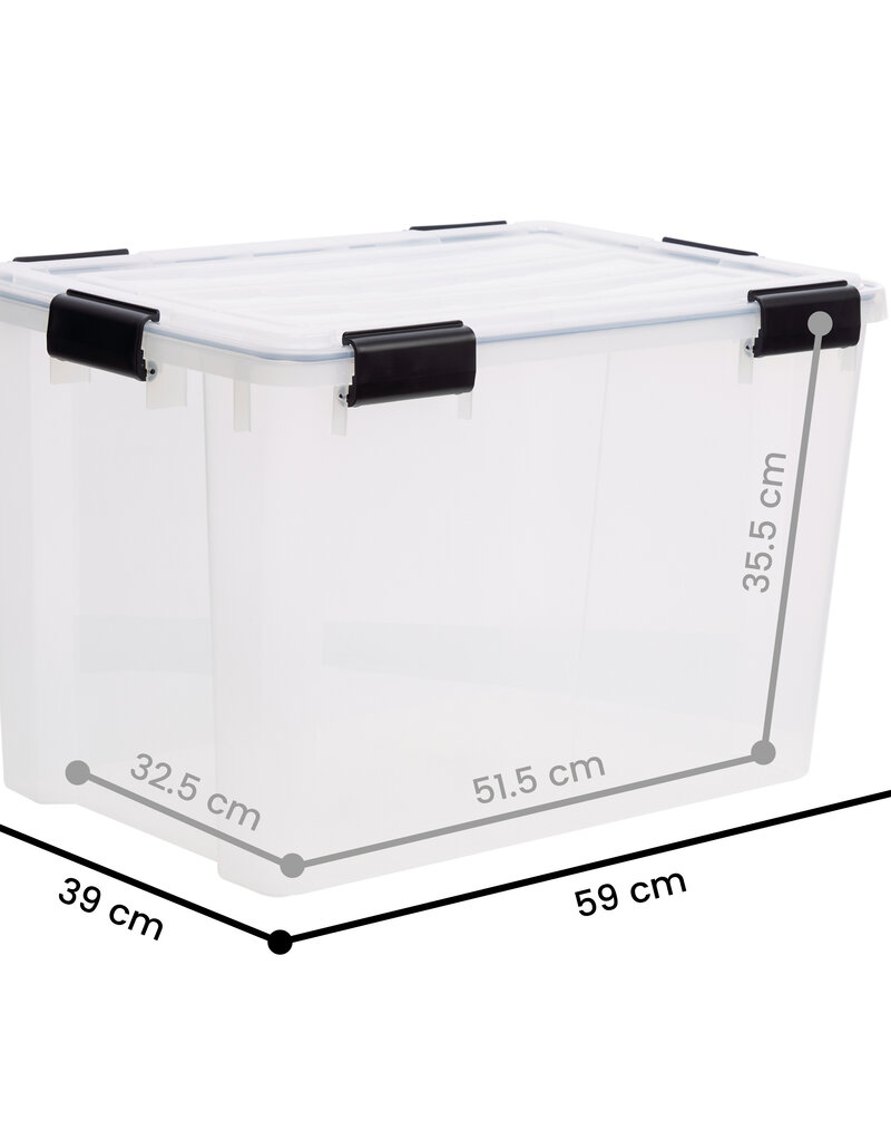 IRIS New Air Tight Box - 70 liters - set of 3 - DDAT-LD - Transparent