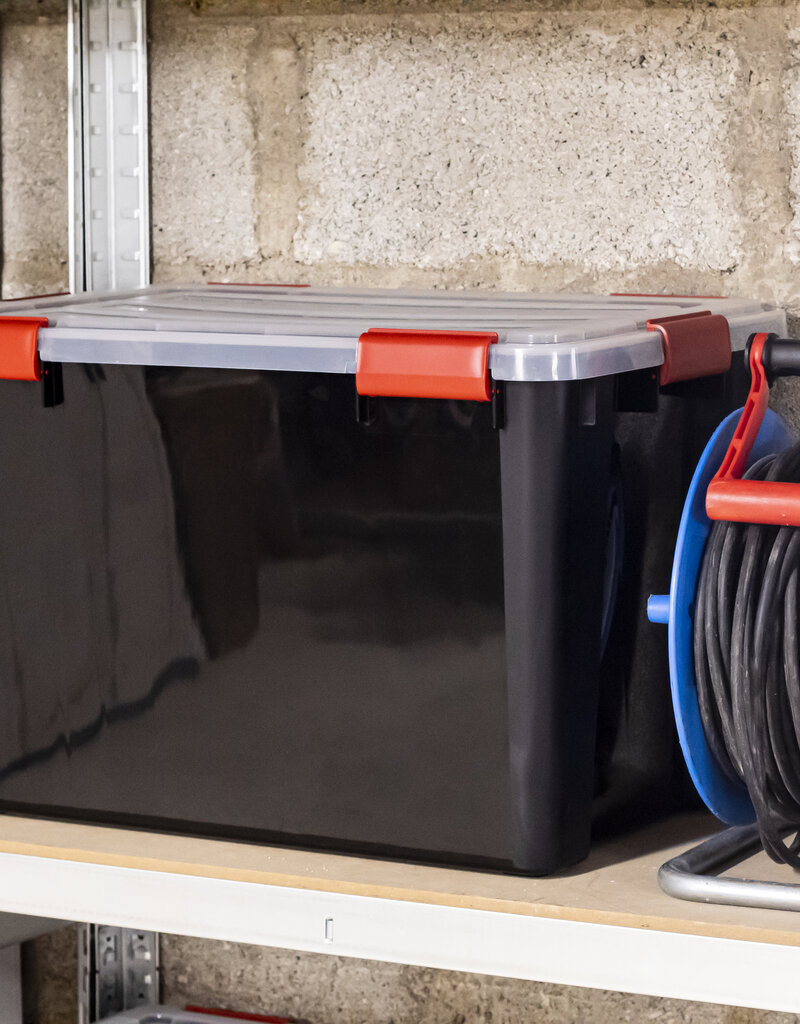 IRIS New Air Tight Box - 70 liter  - set van 3 - DDAT-LD - Black