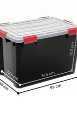 IRIS New Air Tight Box - 70 liters - set of 3 - DDAT-LD - Black