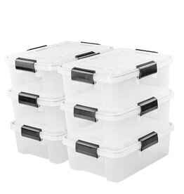 IRIS Air Tight Box - 10 liters - set of 6 - AT-S - Transparent