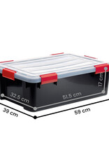 IRIS New Air Tight Box - 30 liter - set van 6 - DDAT-LS - Transparant