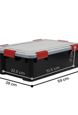 IRIS Air Tight Box - 30 liters - set of 6 - AT-LS - Black