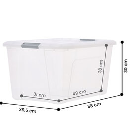 IRIS New Top Box - 45 liters - set of 4 - Transparent