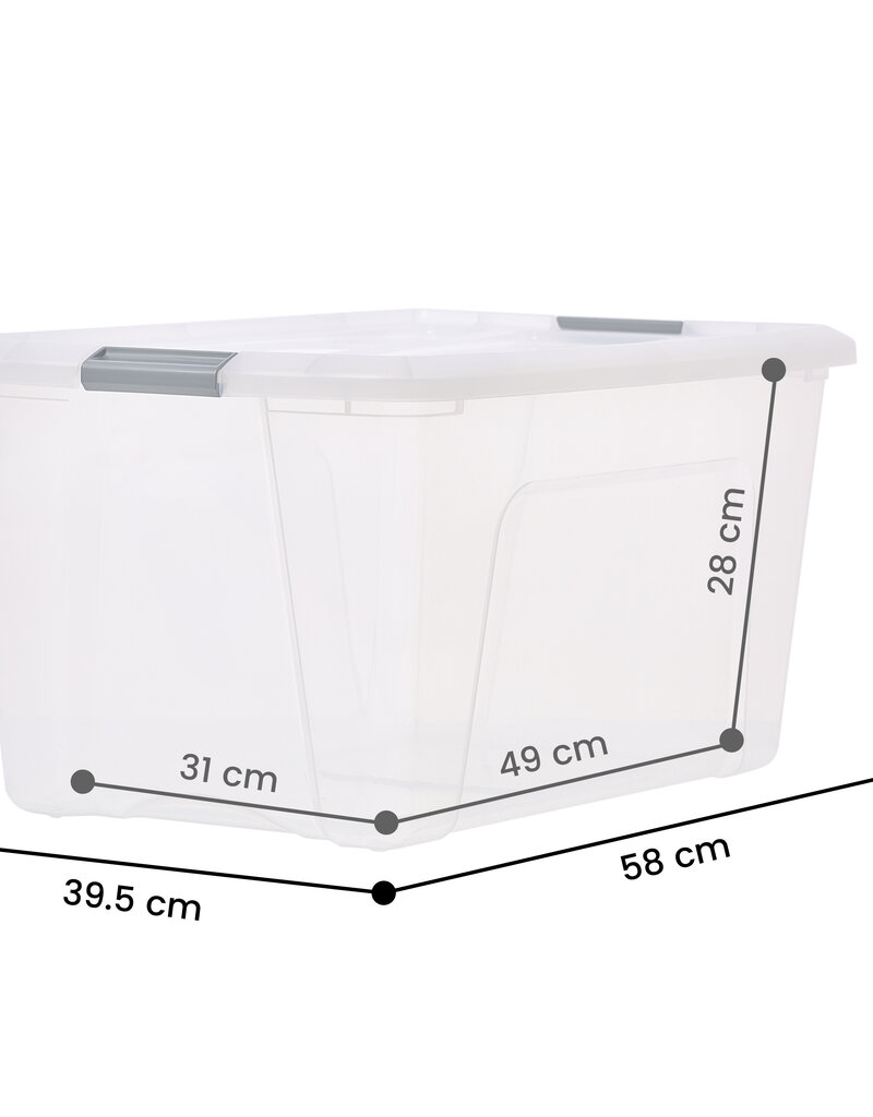 IRIS New Top Box - 45 liter - set van 4 - Transparant