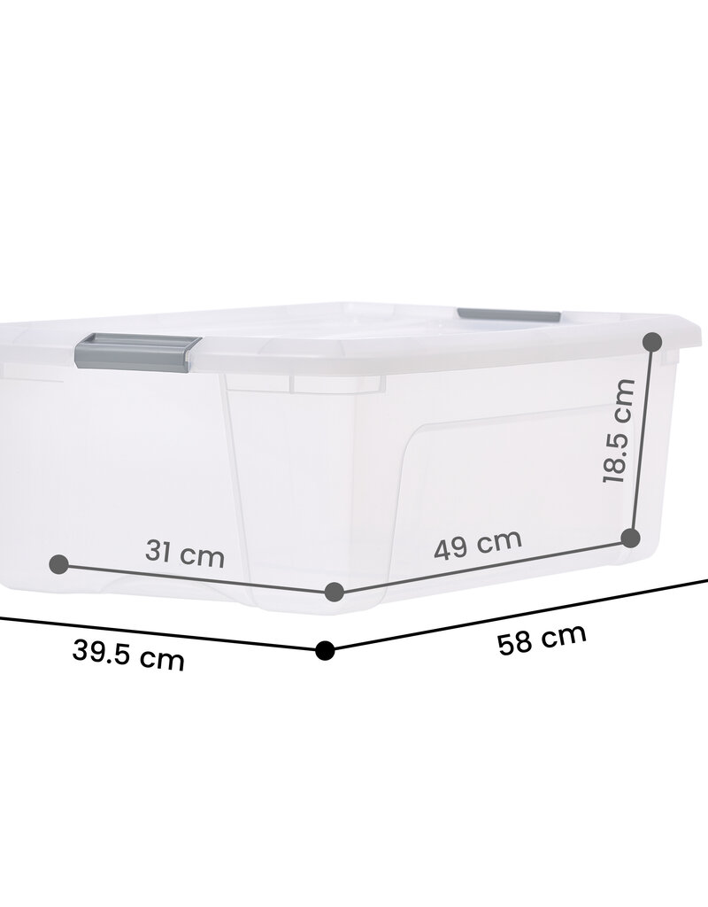 IRIS New Top Box - 30 liter - set van 4 - NTB-30 - Grey