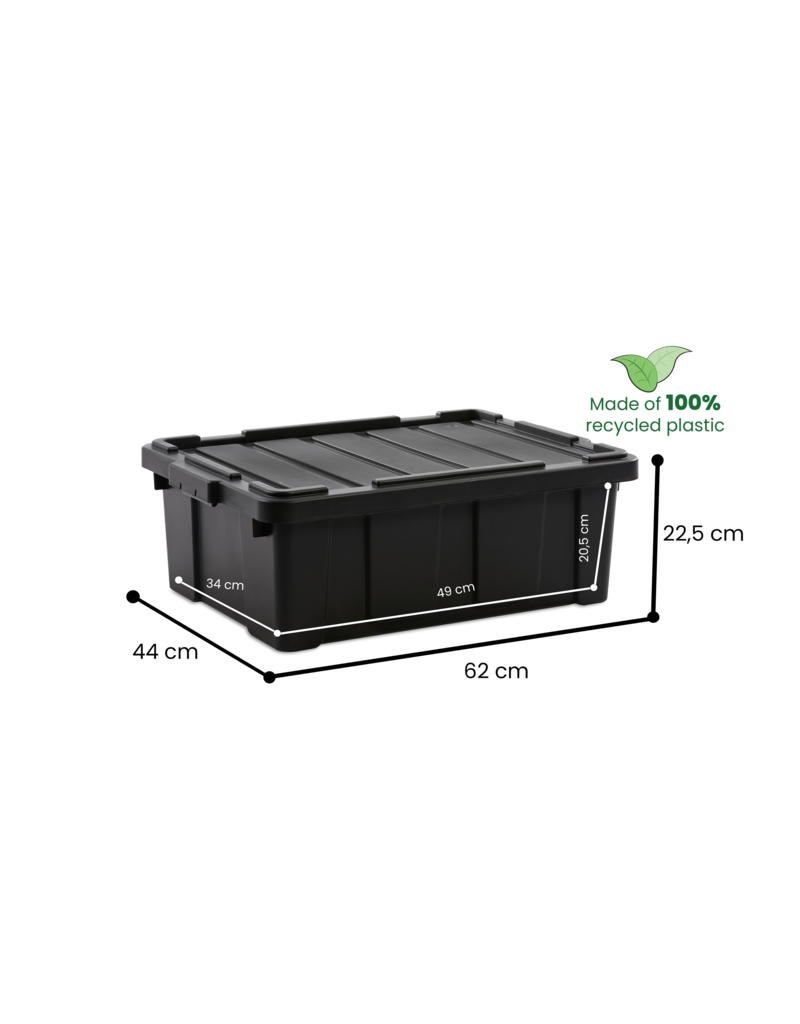 IRIS Powerbox - 43 liter - set van 4 - DDSK-430 - Black