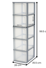 IRIS Organizer Chest - 5 lades - OCH-2500 - Grey