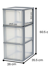 IRIS Organizer Chest - 3 lades - OCH-2300 - Grey