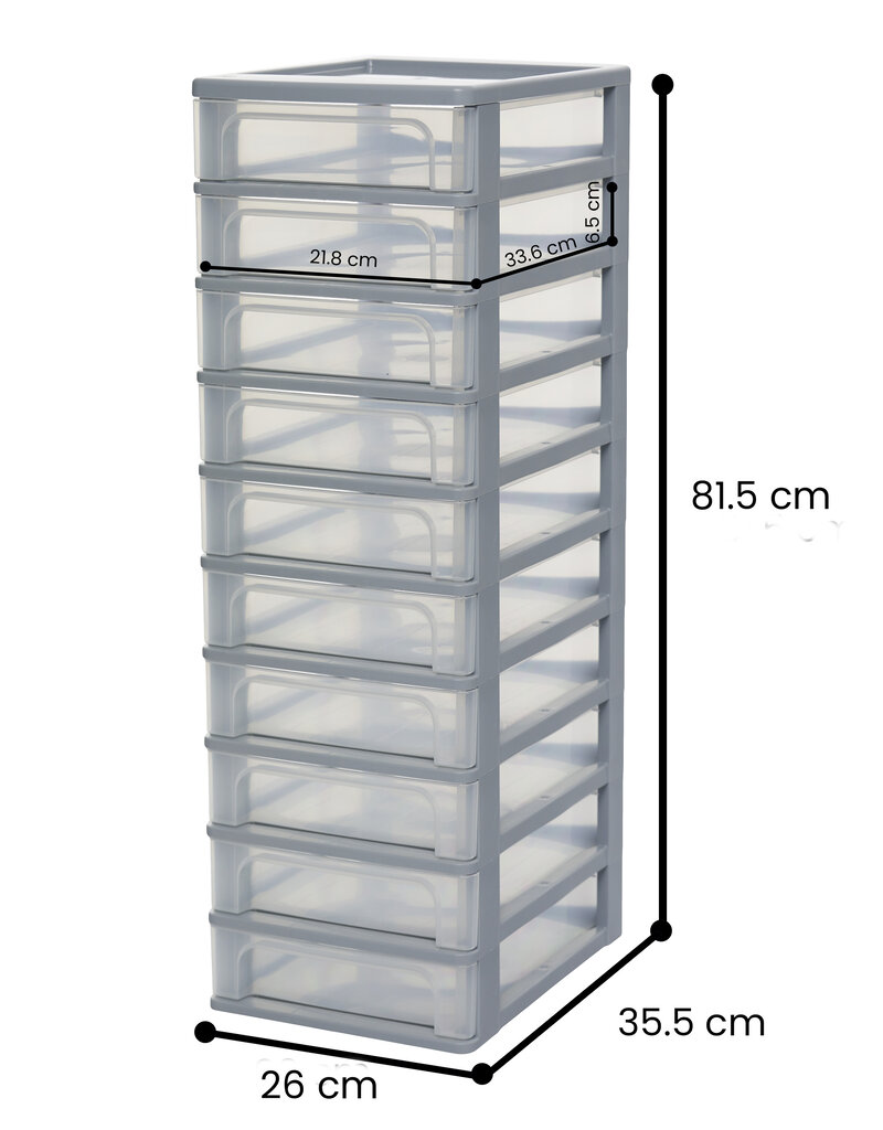 IRIS Organizer Chest - 10 lades - OCH-2100 - Grey