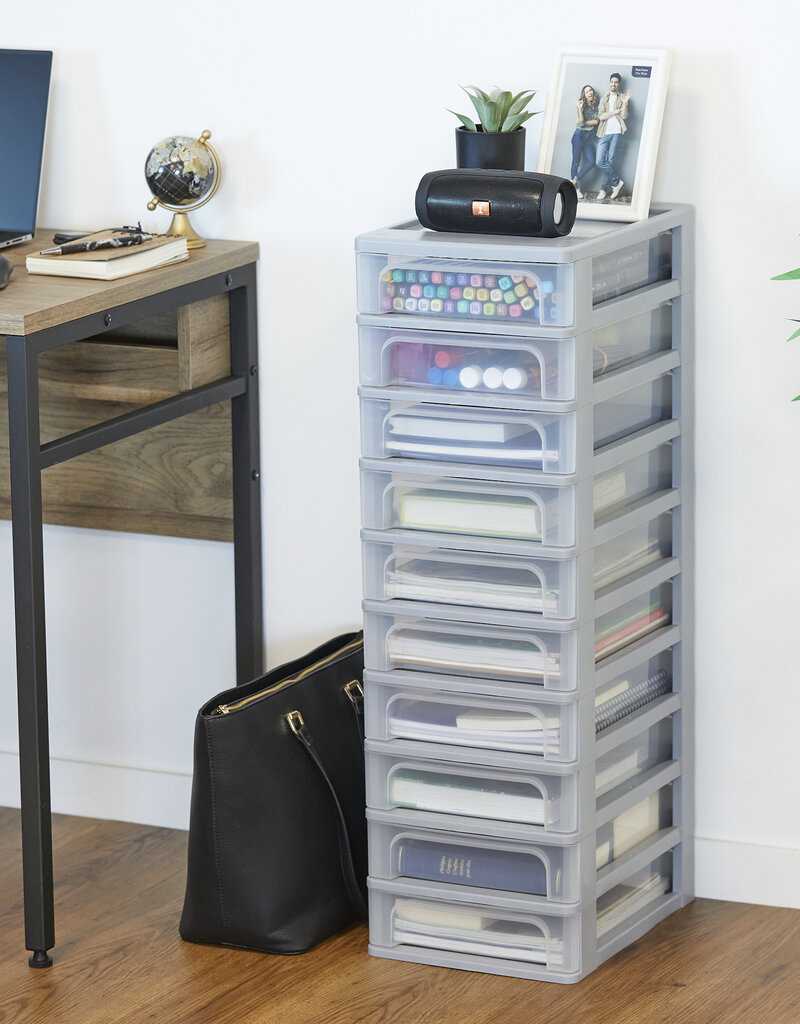 IRIS Organizer Chest - 10 drawers - OCH-2100 - Grey